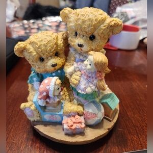 Vintage Teddy Bear Music Figurine